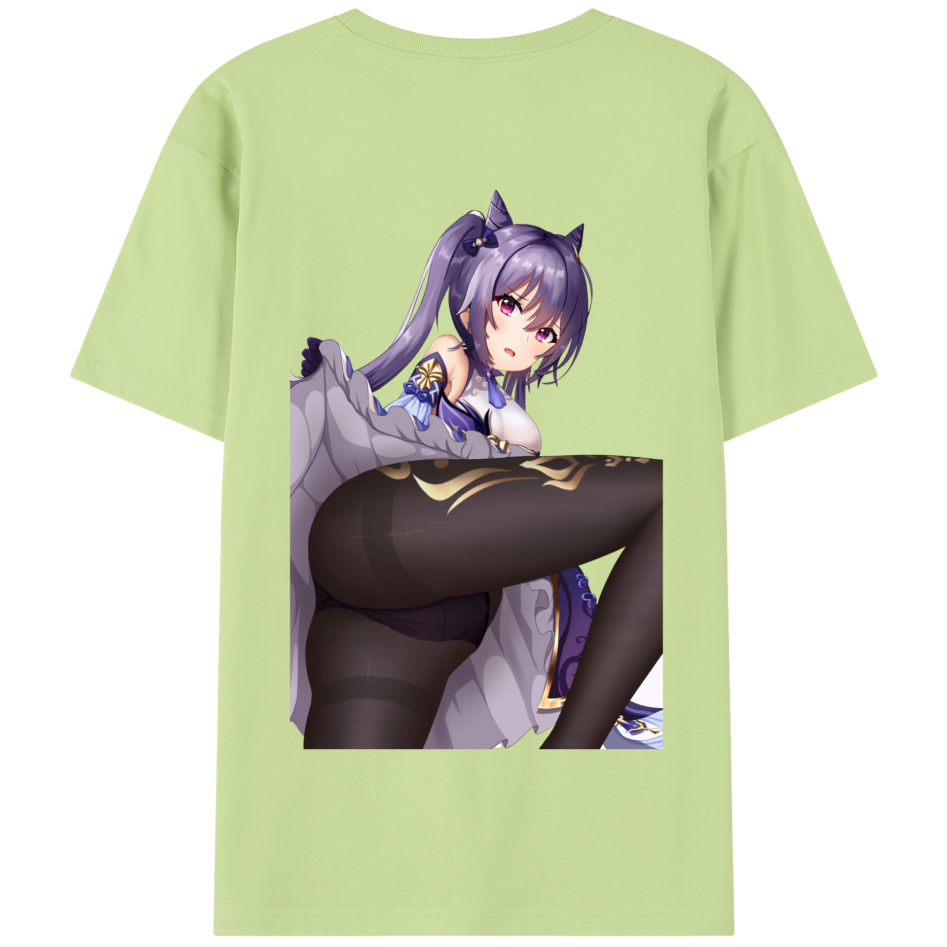 げんし神 刻晴 こくせい genshin Kokusei 綿100％半袖Tシャツ（背面プリント）